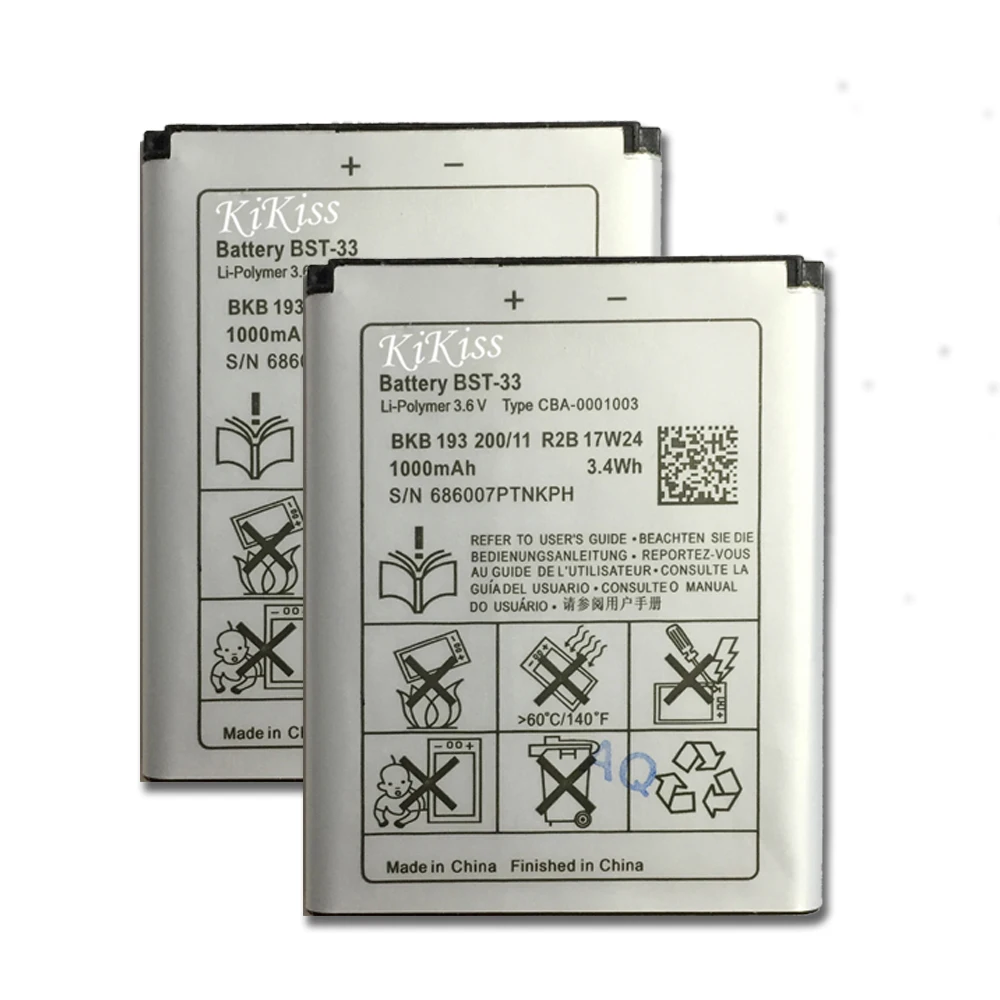 BST 33 мобильный телефон Батарея для Sony Ericsson K800i K810i C702 C903 F305 G900 K550i K630i K660i W100I T700 T715