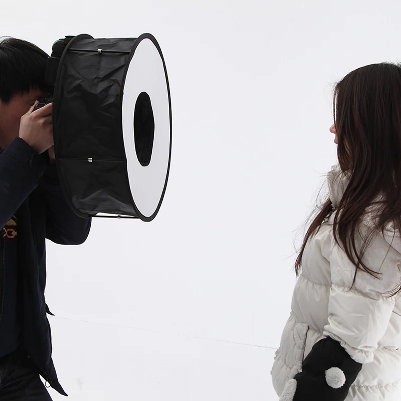 Складной круглый софтбокс Lightdow для макросъемки светорассеиватель 45 см Canon Nikon Sony
