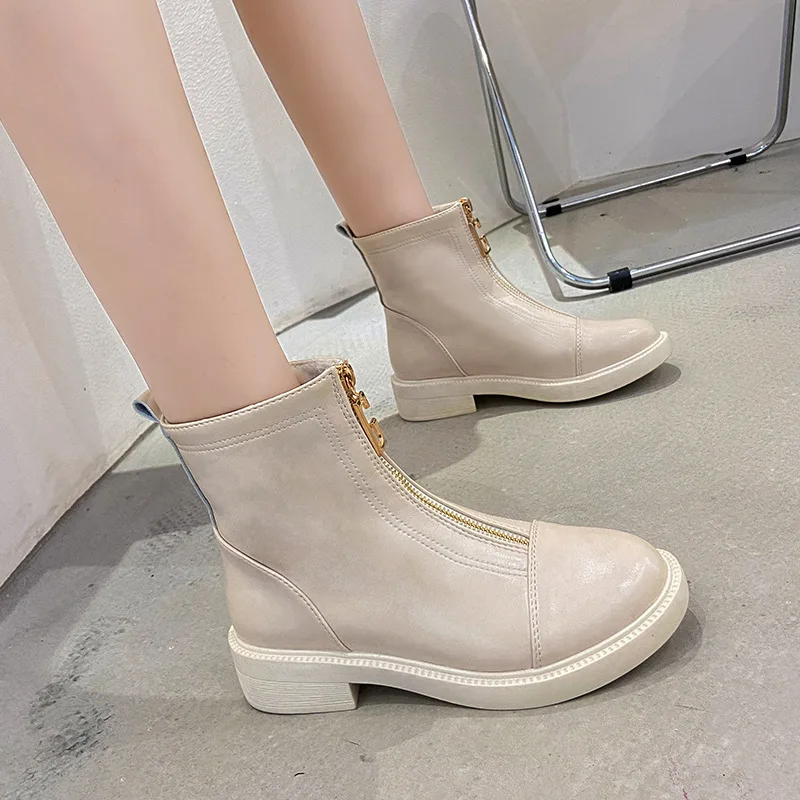 

Женские ботинки из ПУ кожи, на шнуровке, Нескользящие