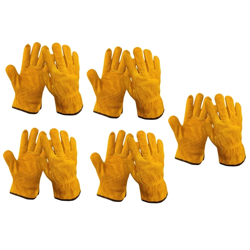 

5 Pairs Gardening Glove for Wood Cutting/Construction/Truck Driving/Garden/Yard Working for Men and Women