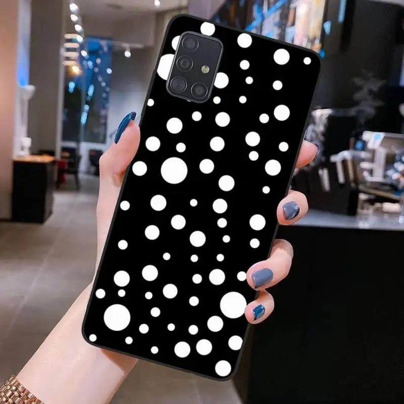 Чехол HUAGETOP в черный и белый горошек оболочка чехол для телефона Samsung S20 plus Ultra S6 S7