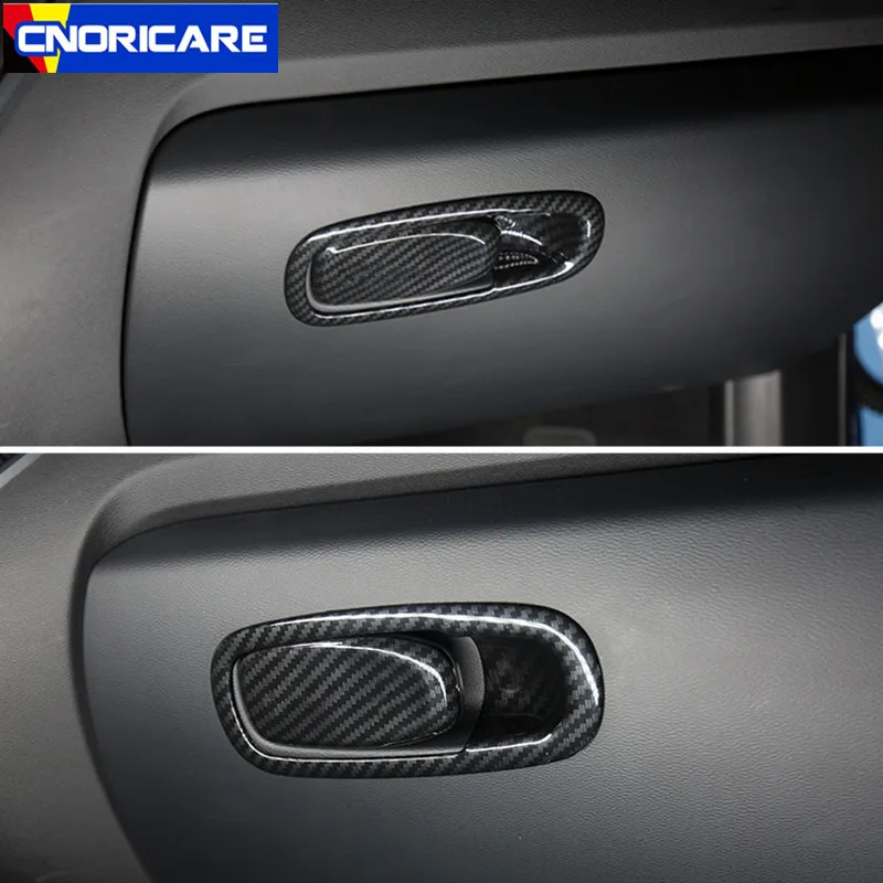 Декоративная накладка на рамку переключателя ручки бардачка автомобиля в стиле углеродного волокна для Volvo XC60 2018 ABS интерьерные наклейки.