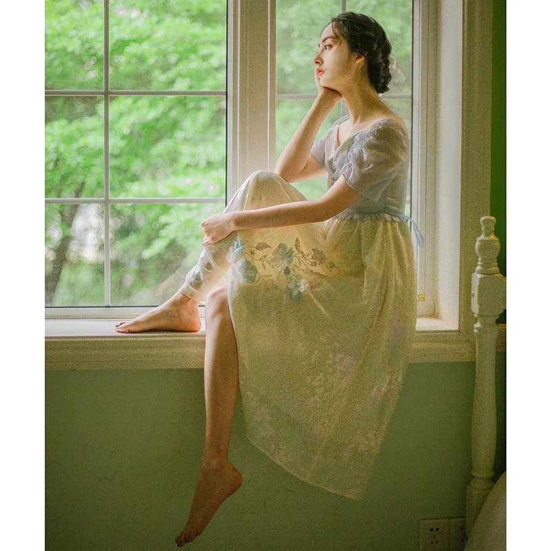 Платье принцессы сладкой Лолиты Дворцовое приталенное шифоновое платье с