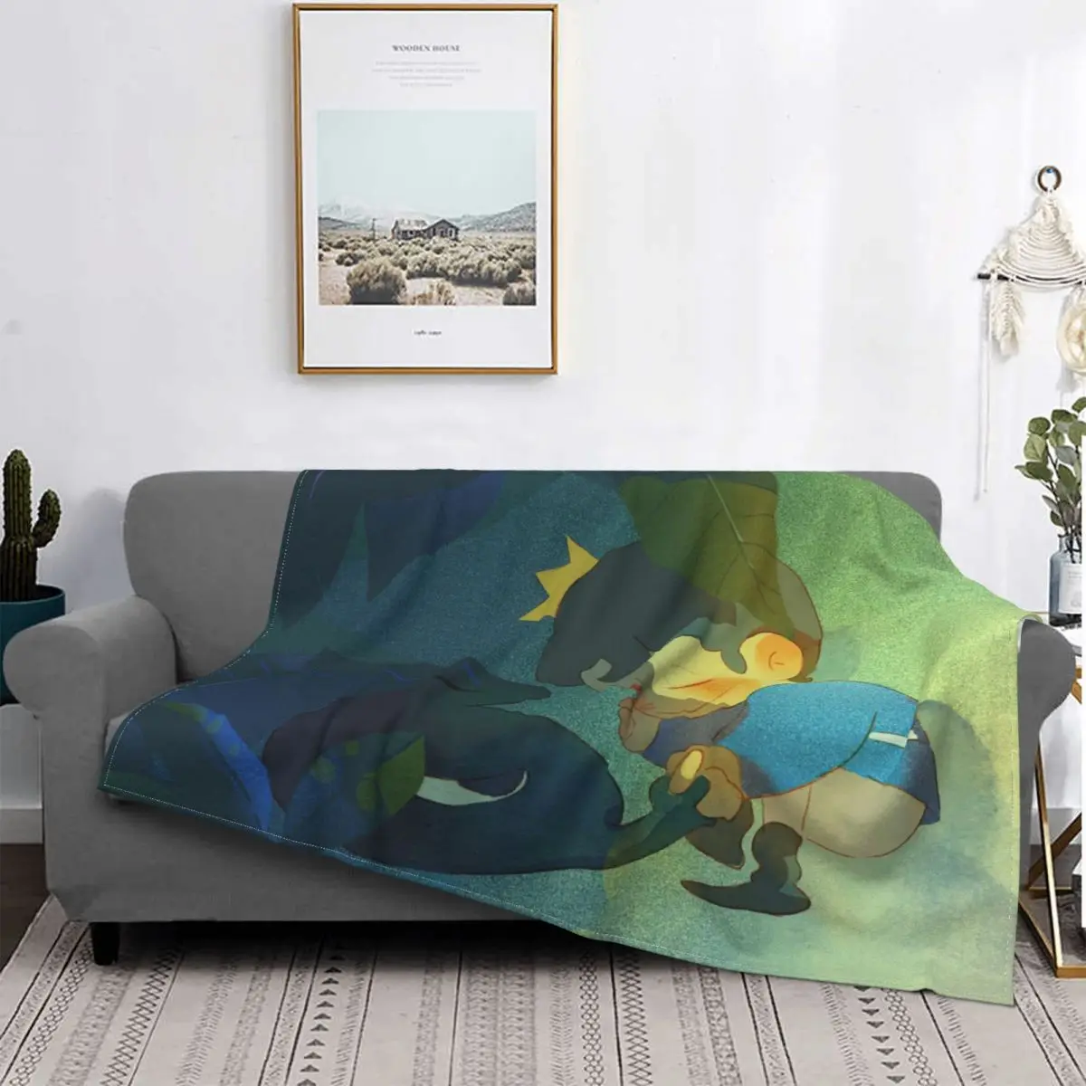 

Anime - Ranking Of Kings- Bojji Blankets Fleece Decoration Ultra-Soft Throw Blankets for Bedding Bedroom Plush Thin Quilt