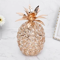 crystal fruit figurine modern pineapple pear home decoration accessories glass decoration fruit statue bedroom home decor