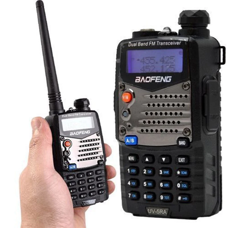 Портативная CB радиостанция Baofeng с двойной частотой 136-174 МГц и 400-520 UV5RA 2 шт. |