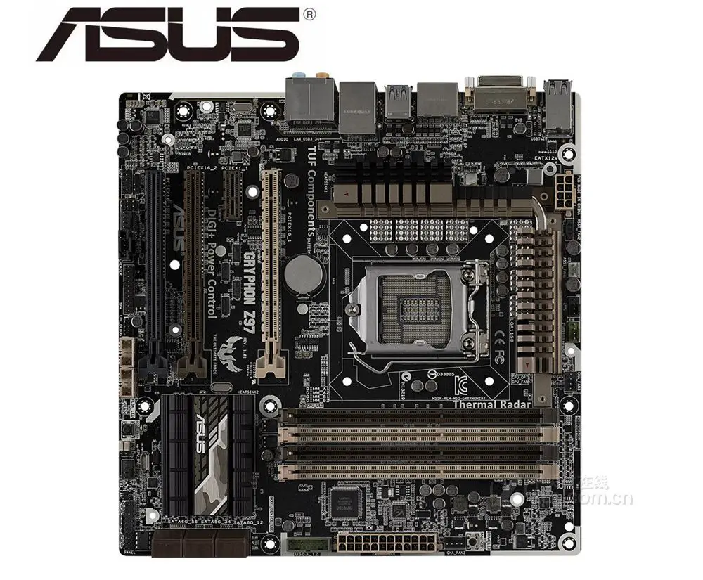 Настольная Материнская плата Asus GRYPHON Z97 LGA 1150 DDR3 32 Гб DVI HDMI ATX б/у материнская