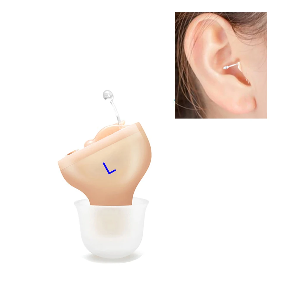 

Mini CIC Hearing aid Invisible Sound Amplifier Volume Adjustable Ear Hearing Assistant Helper for Deaf Elderly For Right Left