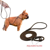 multifunctional dog leash genuine leather double leashes p chain collar adjustable long short pet dog walking training leads