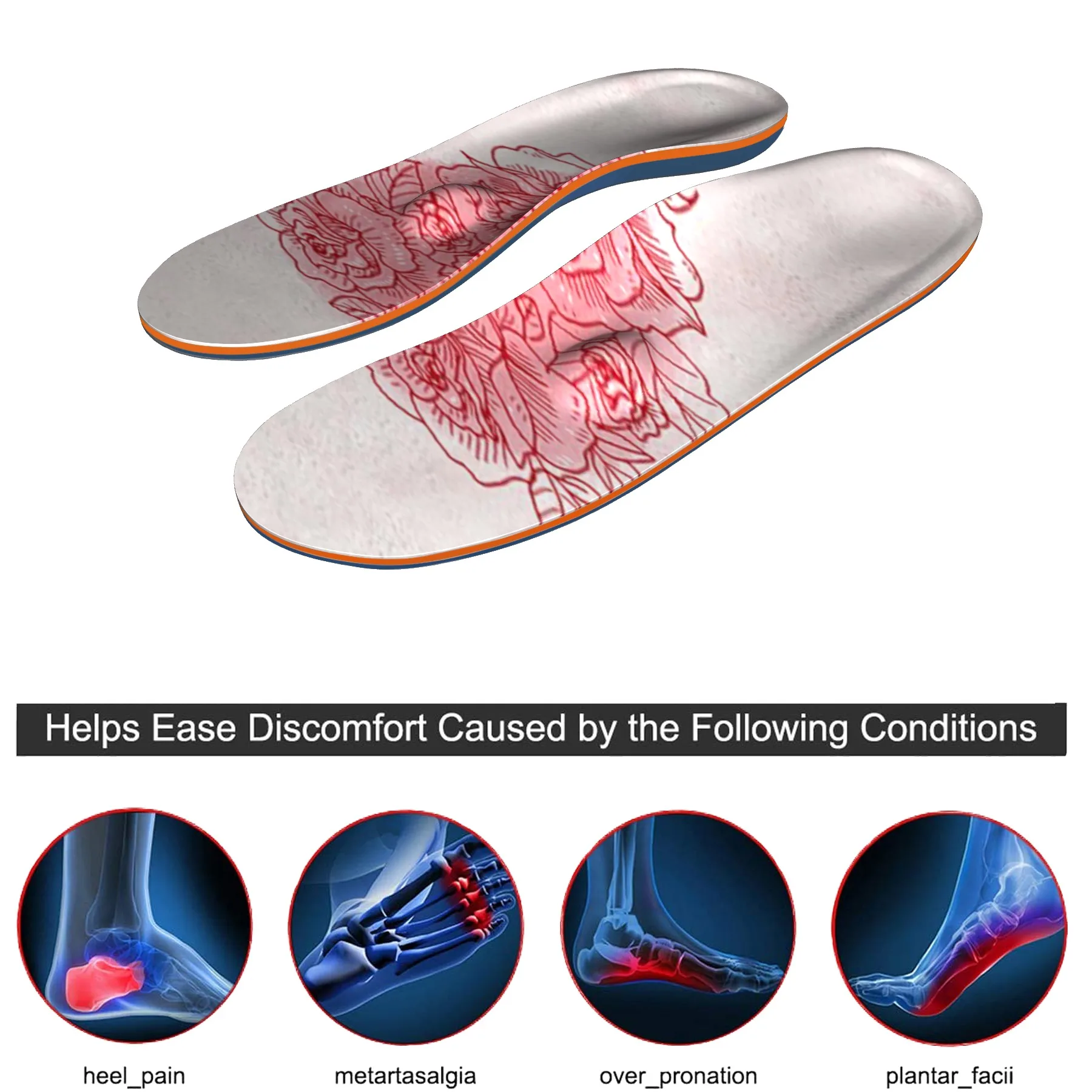 Plantar Fasciitis, Arch Support, Sports Soles, Flat Foot Pain, Heel Spurs, Orthopedic Pads, Orthopedic Insoles, Sports Shoes, Si