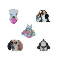 cartoon acrylic brooches of the dog series pins you can hang it on your schoolbag or backpack as a fift to your friends