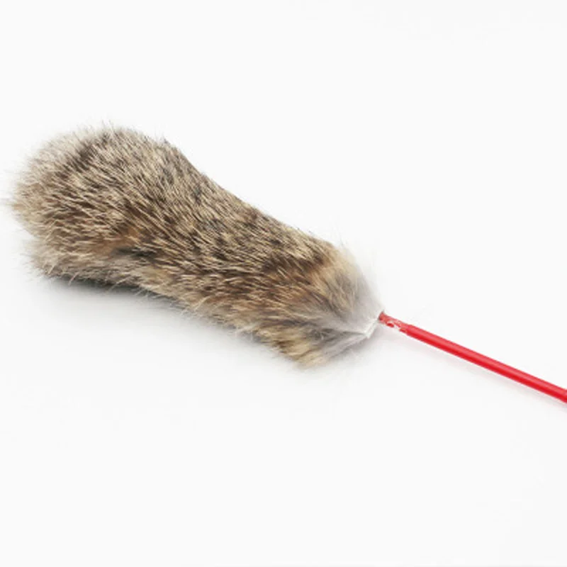 

Pet Cat Toy Fake Hair Fur Pet Toy For Cat Cat Toy Turntable Funny Cat Stick Pet Toy Scratching Interactive For Cat Play Stick