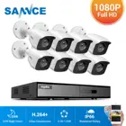 Система видеонаблюдения SANNCE, 8 каналов, 1080P Lite, 5 в 1, 1080N, DVR, 1080P, ИК, наружные, водонепроницаемые камеры видеонаблюдения
