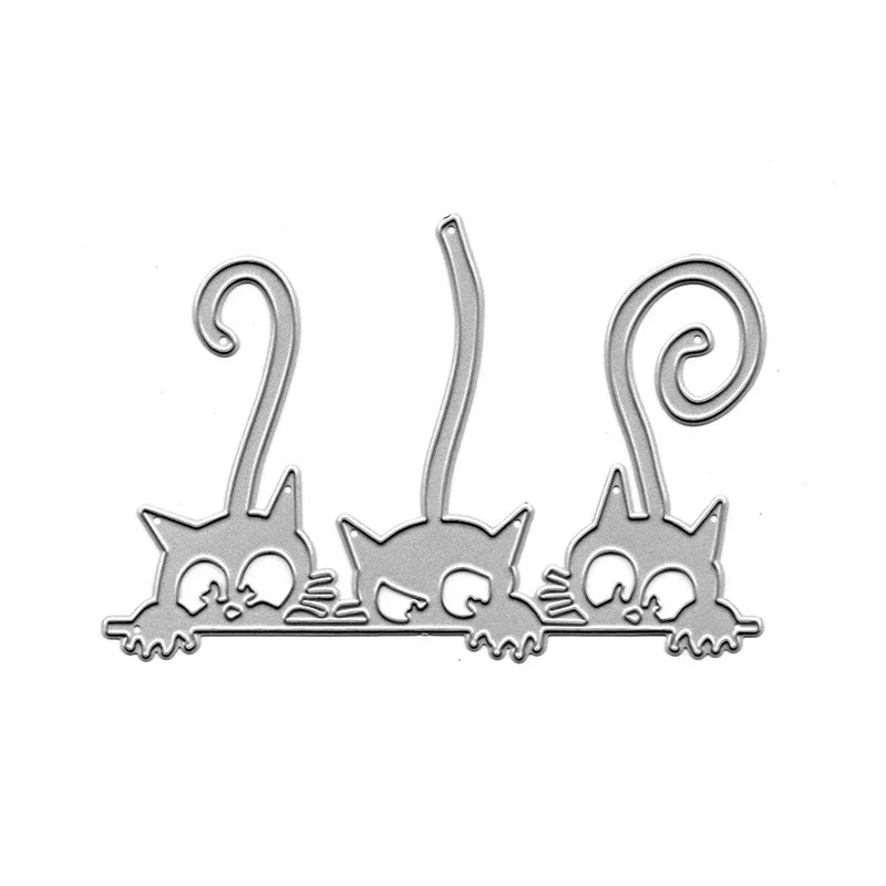 Металлические Вырубные штампы с крючком заднего вида кошки для Хэллоуина
