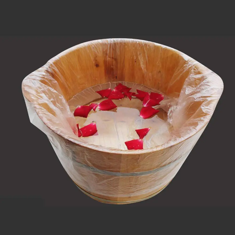 

65*55cm Disposable Foot Soaking Bag Plastic Foot Covers SPA Bath Paraffin Transparent Bags Shoes Therapy Wax Cover S7V1