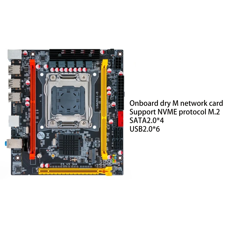 

X79-3.3HB настольная материнская плата DDR3x2 PCI-E 16X SATA2.0 USB3.0 PCI-E 16X NVME M.2 поддержка LGA 2011 GPU для Xeon E5 V1 V2