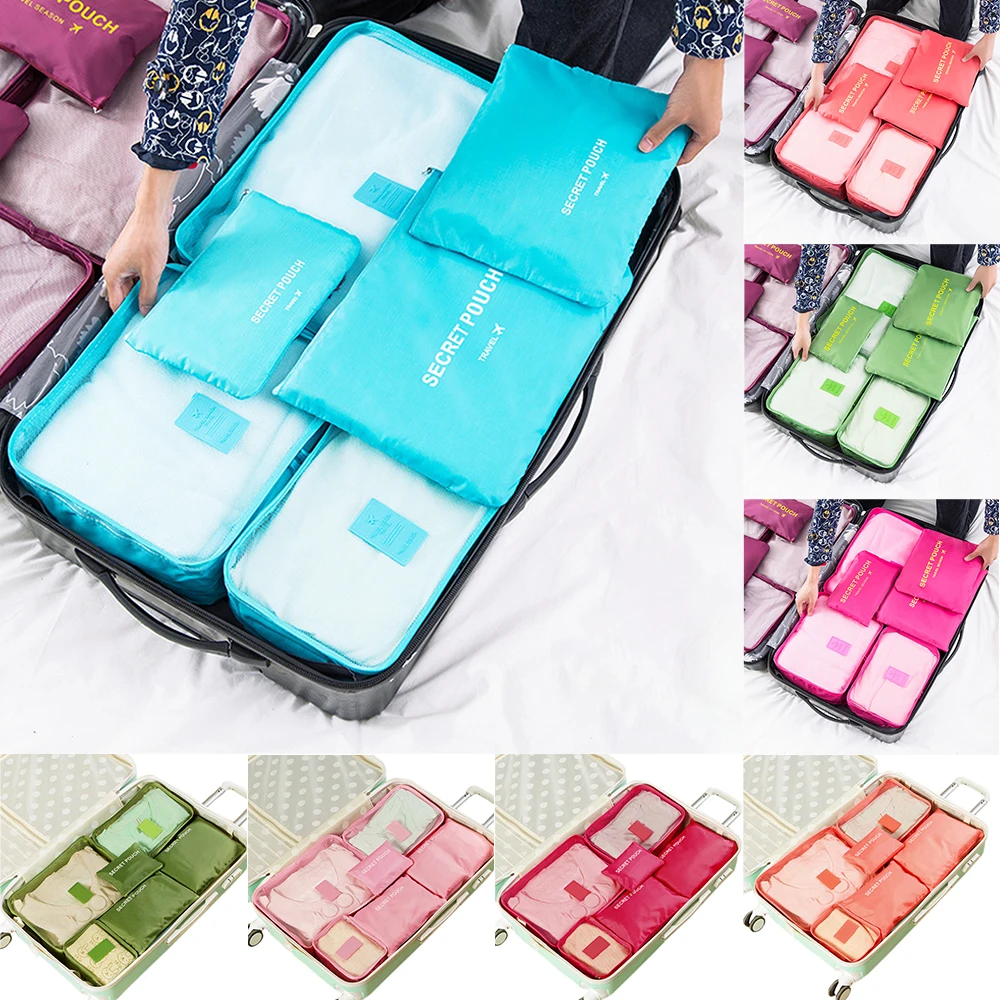 Водонепроницаемый нейлоновый набор из 6 предметов дорожная сумка для хранения