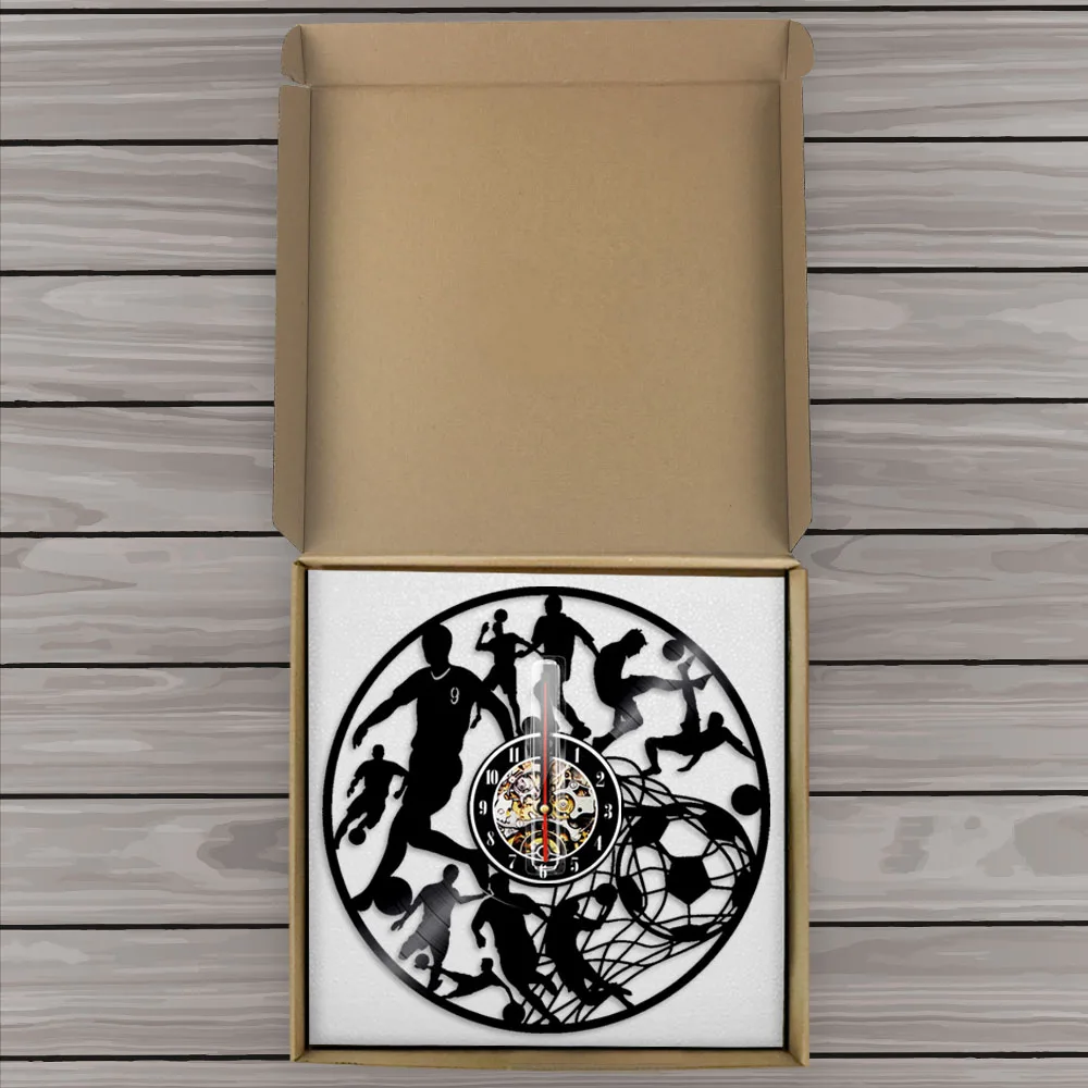 Настенные часы для футбола футбольные игроки кикбол сетка гол полевой мяч спорт