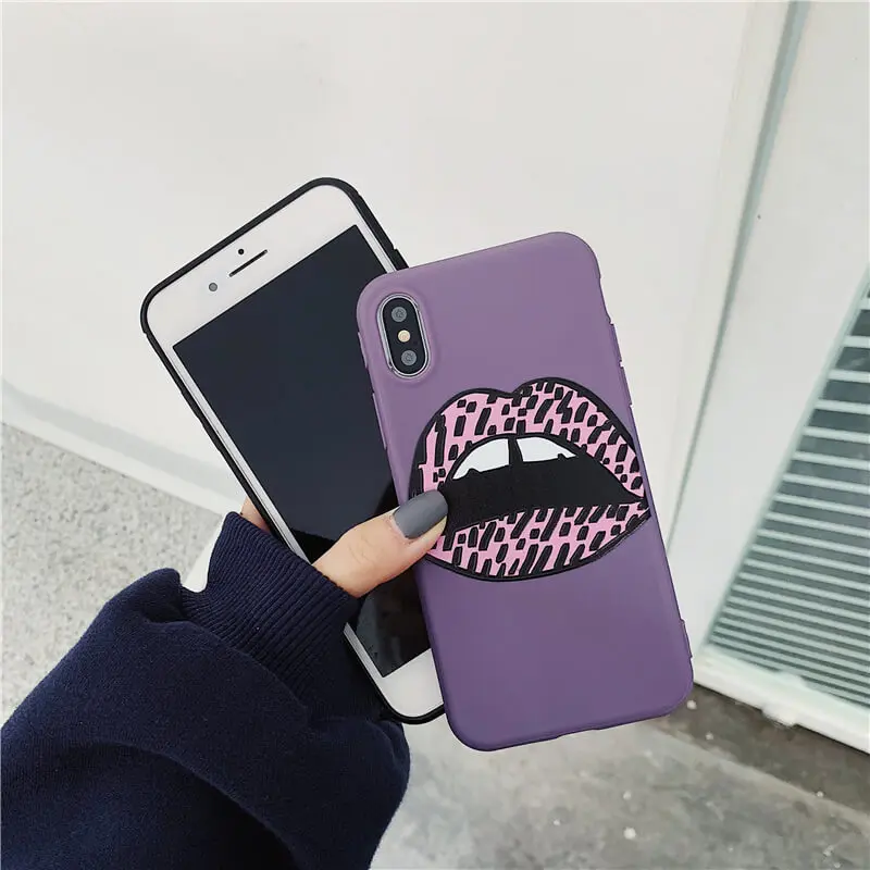 Сексуальный чехол из мягкого силикона для Apple iPhone 6S 6 8 7 Plus S 11Pro Max X XR XS Max - английский чехол с утолщенными губами.