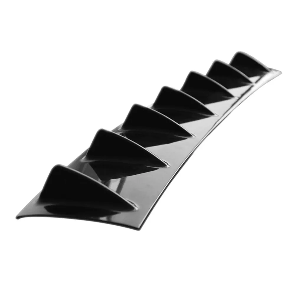 

Universal Car Rear Bumper Lip Diffuser 7 Fin Shark Fin Style Car Back Bumper Spoiler Lip Splitter Car-Styling ABS Plastic Top