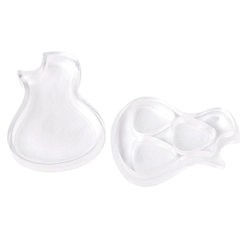

HOT Guitar Accessories Acrylic Guitar Shape Pick Box Transparent Box