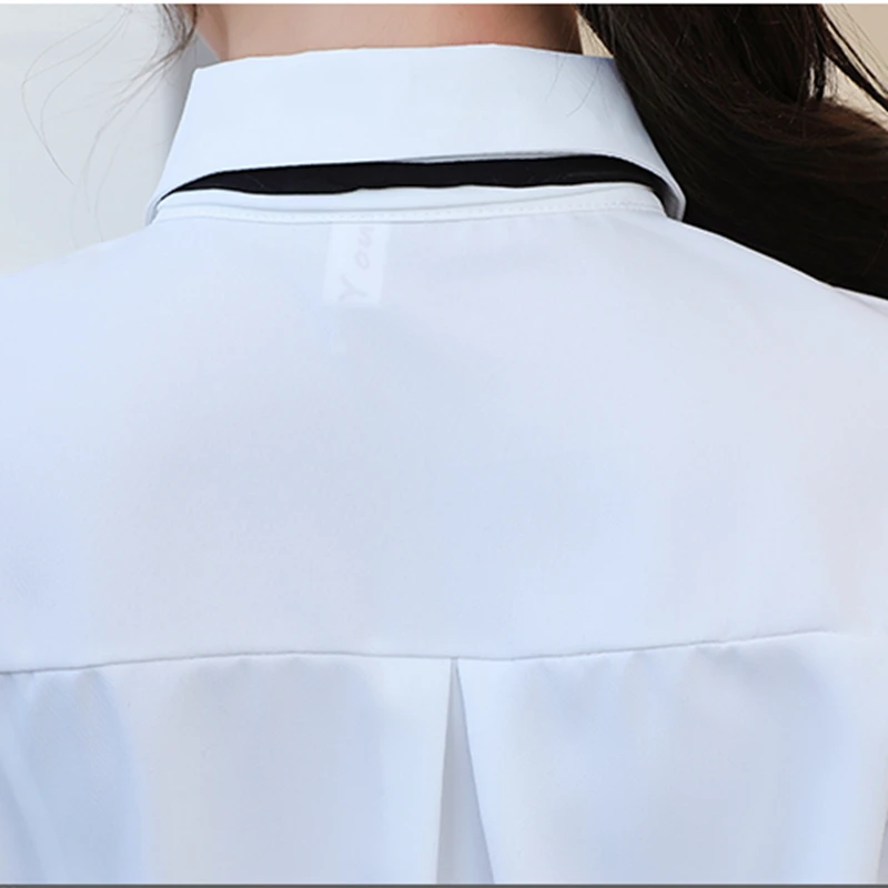 

Fashion Turn-Down Collar Long Sleeve Chiffon Shirt Top Female Spring Summer 2021 New Women's Puff Sleeve Solid Color Shirt