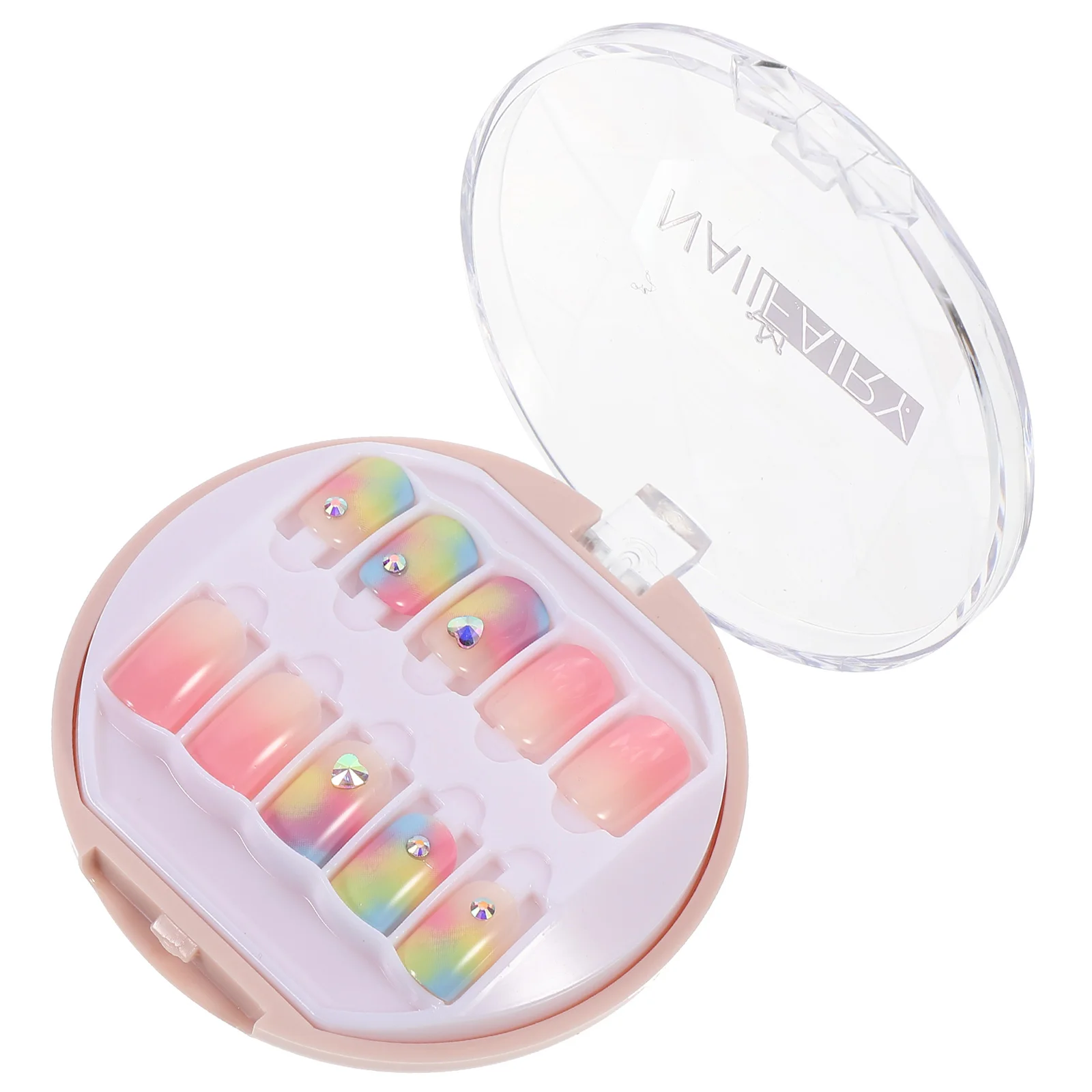 

30pcs Detachable Rhinestone False Nail Tips Fake Nail Cover Nail Tips