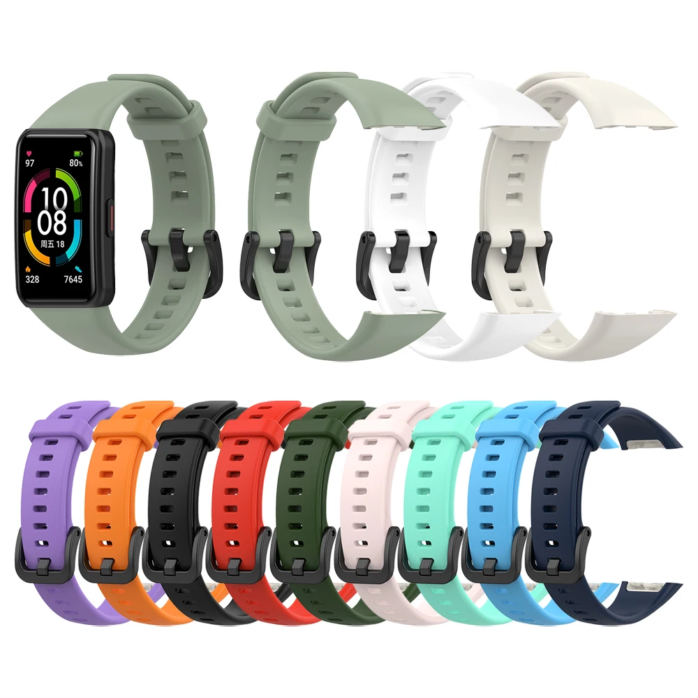 

TPU silicone strap For Huawei Honor Band 6 straps Smart Wristband Replacement Watch Strap For Honor Band6 Bracelet Watchband