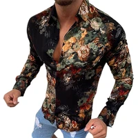 new arrival europe america style luxurious royal sexy single breasted cardigan slim fit long sleeve shirt for men