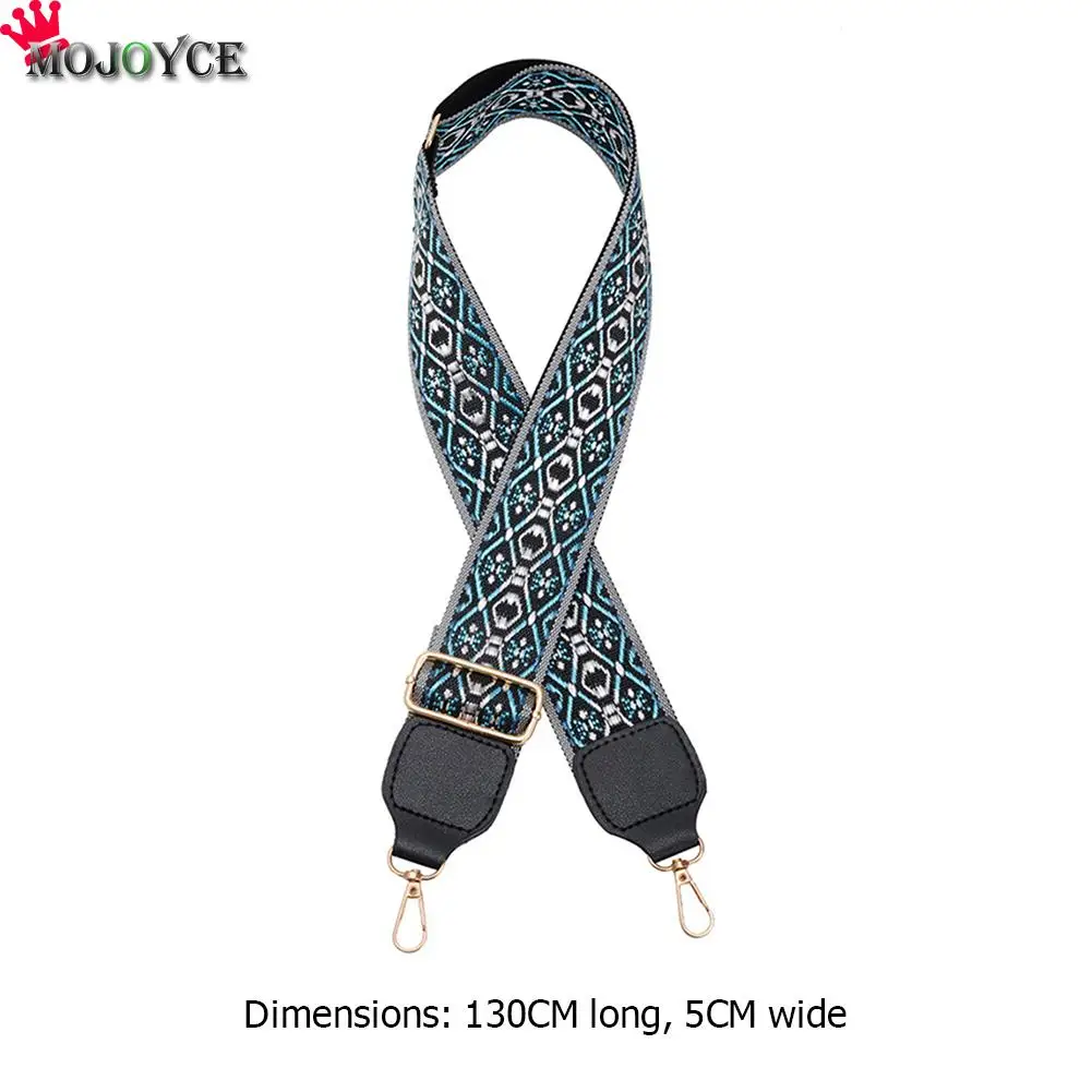 

2020 NEW Ethnic Nylon Bag Handle Straps Adjustable For Women DIY Wide Shoulder Handbag Belts Colorful Printing Replacement Strap