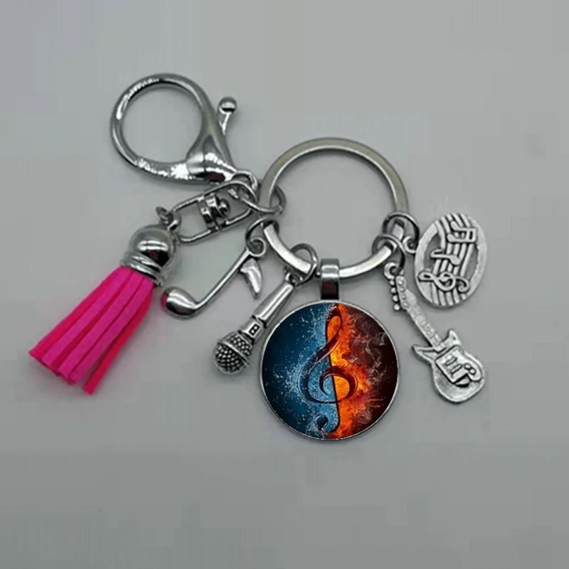 1 комплект кольцо для ключей гитары с кисточкой|Брелоки| |