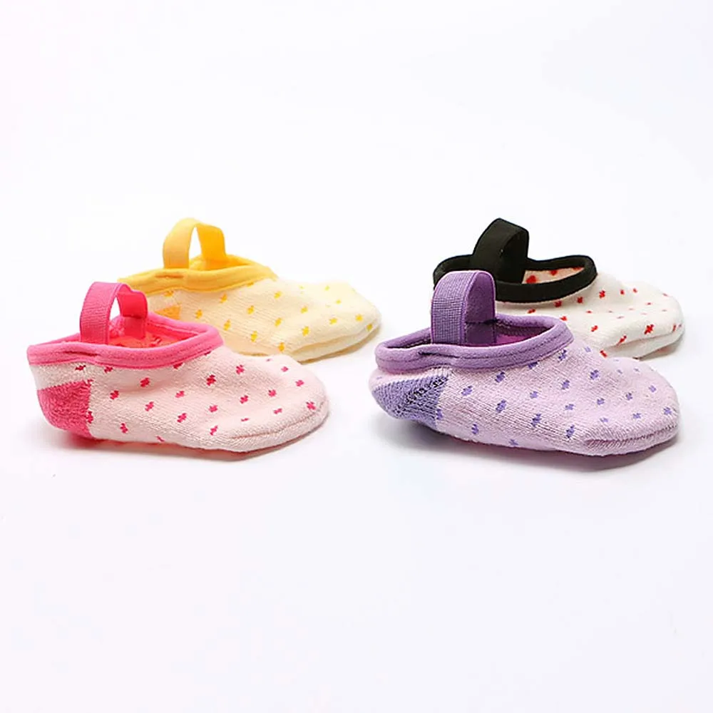 

Fashion Baby Floor Socks Girls Boys Cartoon Dot Non-slip Cotton Toddler Elastic Socks First Walker Shoes for Newborns 1-3 years