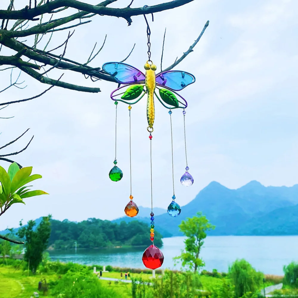 

1Pc Decorative Lamp Pendant Delicate Crystal Hanging Decor Dragonfly Pendant