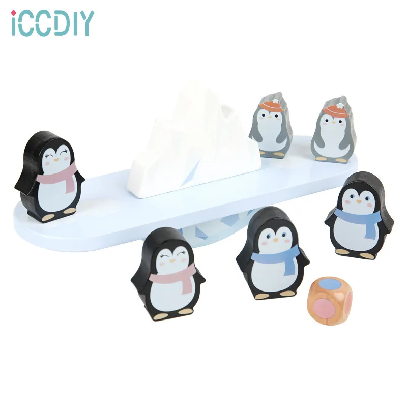 

Balanced penguin seesaw toy children's educational desktop game parent-child interactive brain action desktop tour
