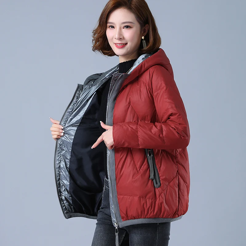 2021 New Women's Winter Jacket Parka Hooded Bread Coat Down Jacket Parka Padded Warm Woman Clothing Casual Jacket