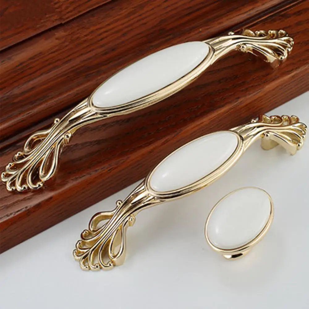 Белый Европейский шкаф Современная дверная ручка минималистичный ящик шкафа