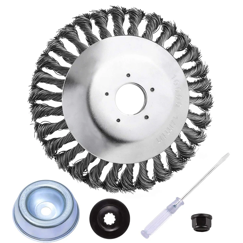 

Щетка для травы, круглая щетка для травы 150x25,4 мм, для кустореза, триммера, садовые аксессуары