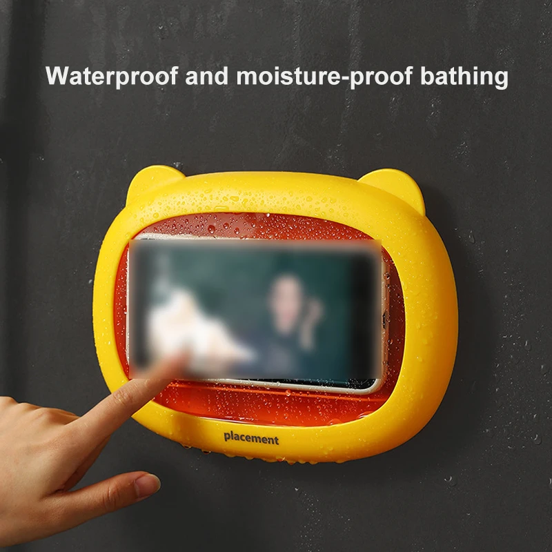 

Wall Waterproof Phone Box Bathroom Waterproof Phone Case Seal Protection Touch Screen Mobile Phone Holder For Shower Accessories