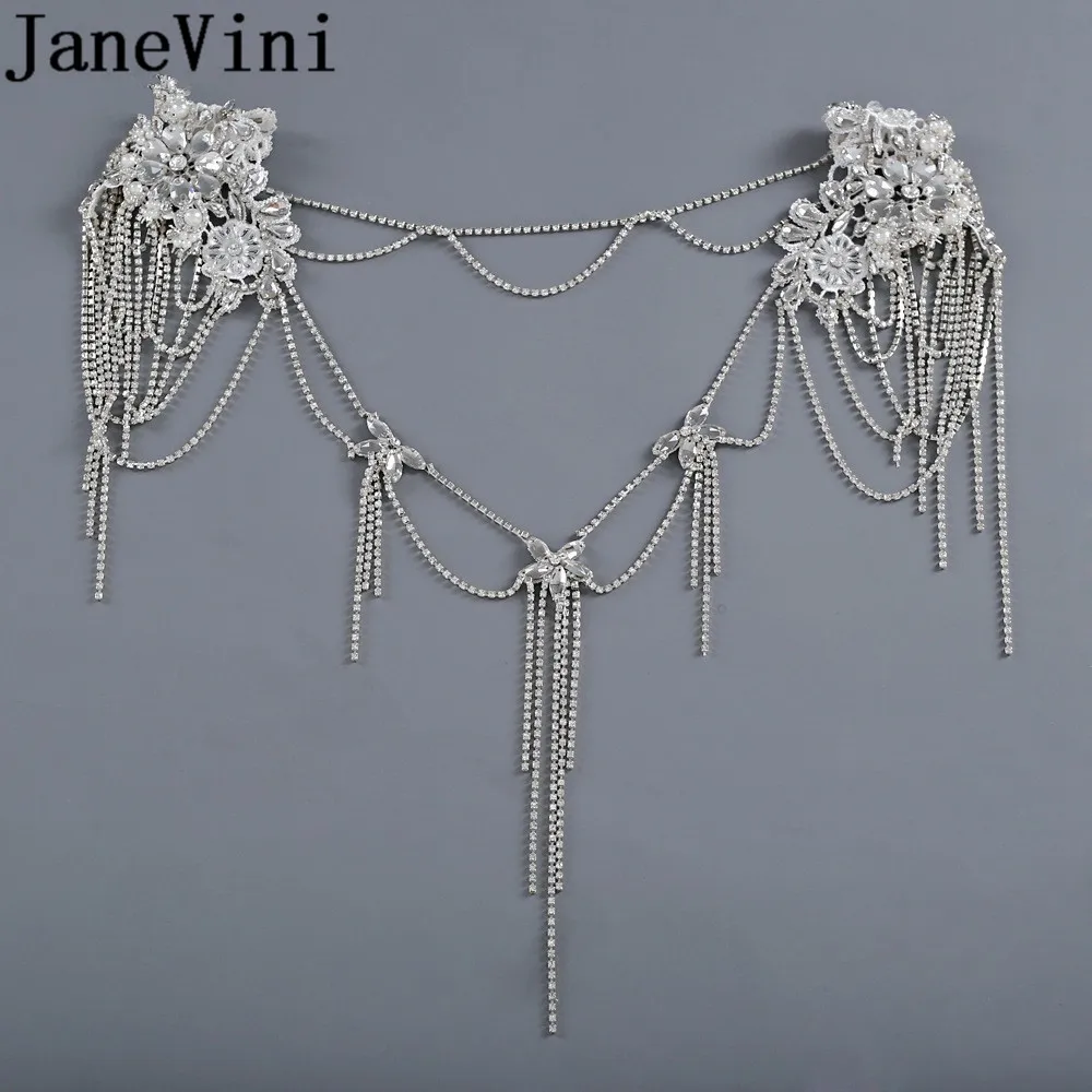 Блестящая серебряная цепочка jaevini свадебное ожерелье с кисточкой женские