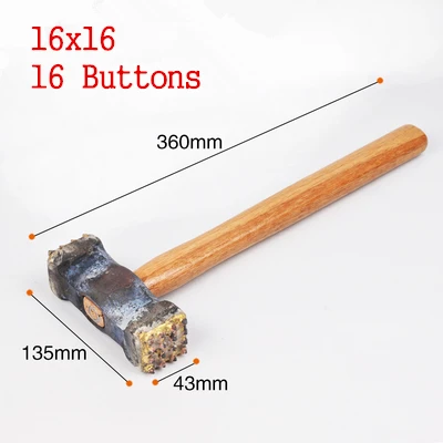 wood handle 16x16 Сплав молоток размер 25x25/16x16/9x16 Кнопка кувалда молоток с деревянной ручкой сколов бит для камня, цемента бетона - Цвет: wood handle 16x16