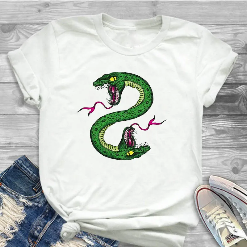 

Summer Women T-shirt Mardi Gras Tops South Side Snakes T-shirt Female Harajuku Snake Funny Print Harajuku Vintage T-shirts 2021