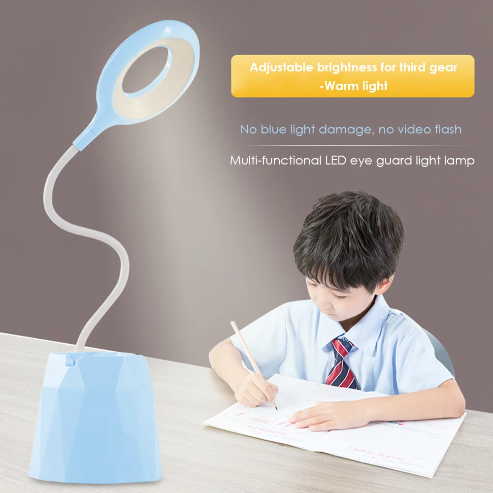 

Dimmer Intelligent Bedside Lamps Portable LED Night Light USB Rechargeable Student Desktop Touch Lamp Pen Holder