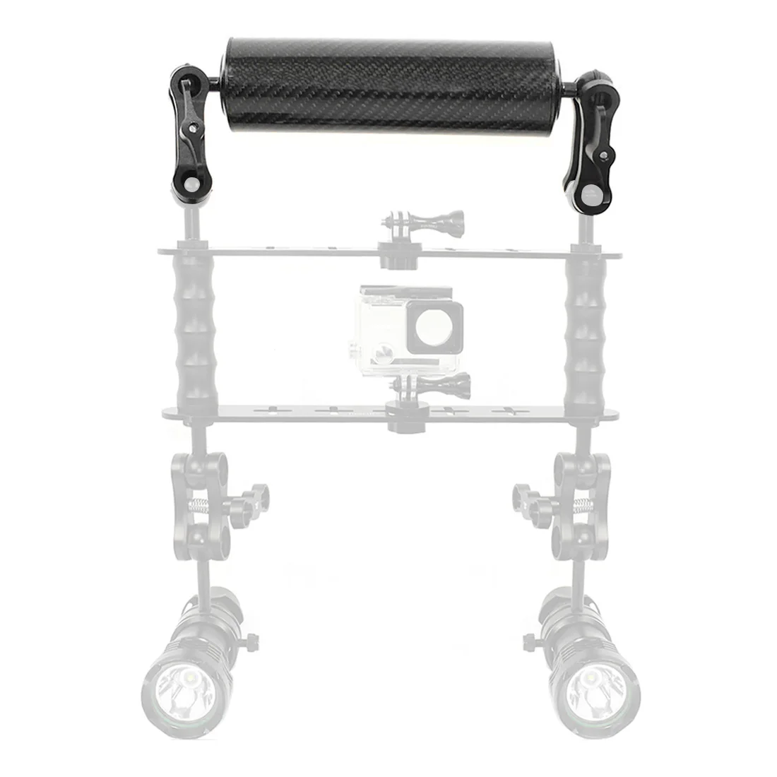 BGNing Upgrade Carbon Fiber Float плавучие удлинители Arm двойной шар 1 дюйм с зажимом Адаптер для