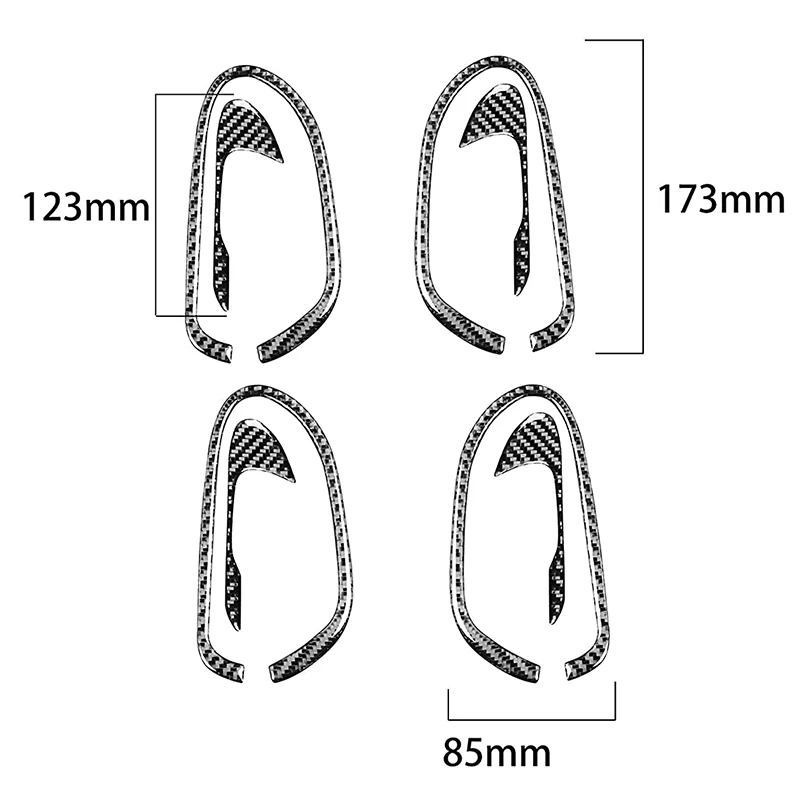 

Car Carbon Fiber Door Handle Door Lock Switch Frame Trim Stickers for Honda Civic 8 8Th Gen 2006 -2011