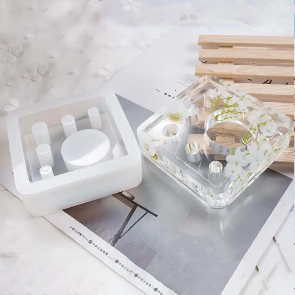 DIY Crystal Epoxy Mold Multi-function Pen Holder Storage Box Home Mobile Phone Silicone Handicrafts | Дом и сад