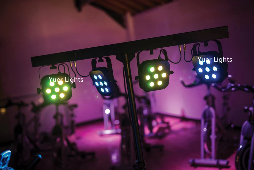 Лидер продаж светодиодный Par Наборы 7X10 Вт RGBW 4IN1 DMX 512 Управление диджей светодиодный Par Светильник с светильник с подставкой и стопы Управление; для сцены Свадебные Dj