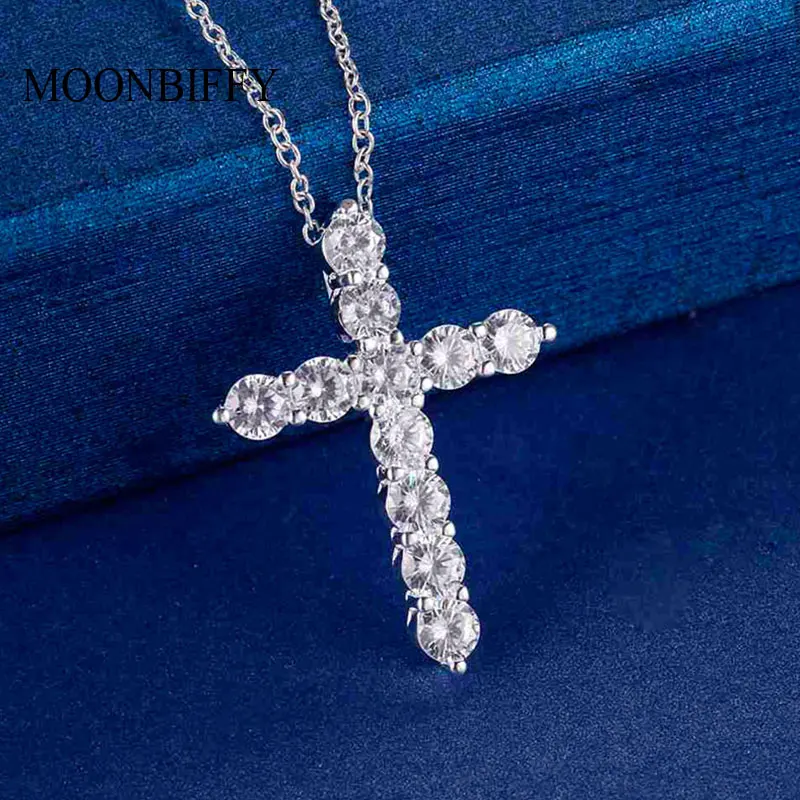 

Цепочка с кулоном-крестом для женщин, серебристого цвета