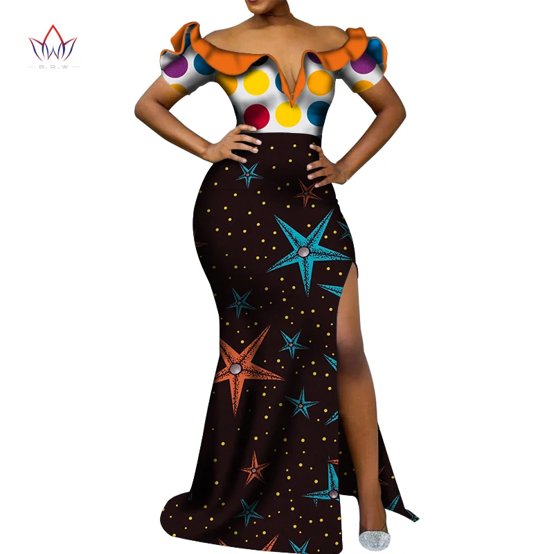 Женское платье в африканском стиле с v-образным вырезом Vetement Femme Dashiki повседневные