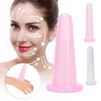 2pcs silicone jar vacuum cuppings cans for body neck facial massage suction cans anti cellulite cups set health care tool
