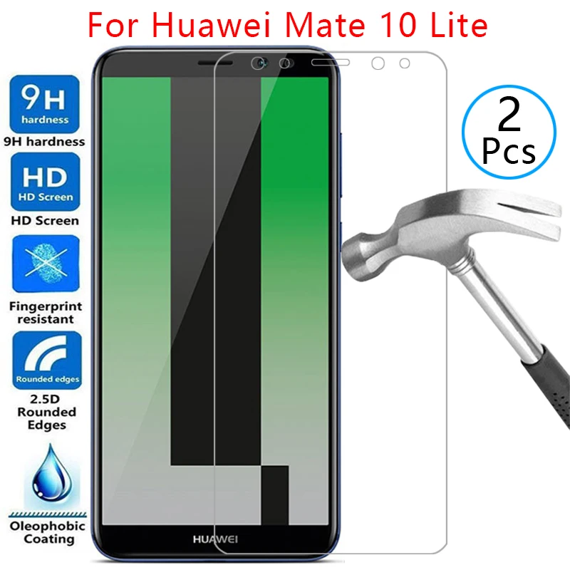 

tempered glass screen protector for huawei mate 10 lite case cover on huawey made 10lite mate10 light protective phone coque bag